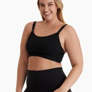 Momcozy Black Hands Free Pumping Nursing Wireless Bra Size XL NWT